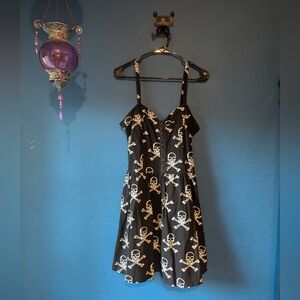 Hot Topic Royal Bones Black Gothic Dresstop